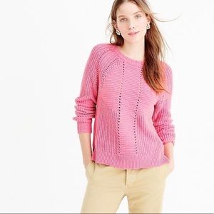 J Crew Women’s XL Pink Pointelle Cable Sweater